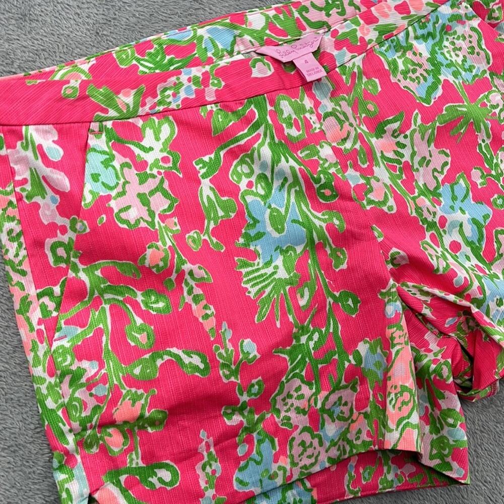 NEW‎ Lilly Pulitzer 4 100% Cotton Pink Floral Women's Shorts